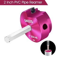 2&Prime; PVC Pipe Reamer Tool w/ Hex Shaft Fitting Saver