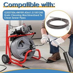 KITONLA 62235 Drain Cleaning Cable &ndash; 25 ft x 5/16&Prime; Sewer Snake Auger with Dro&hellip;