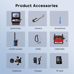 30M Sewer Drain Pipe Inspection Camera with 512hz Locator Self Leveling 10inch