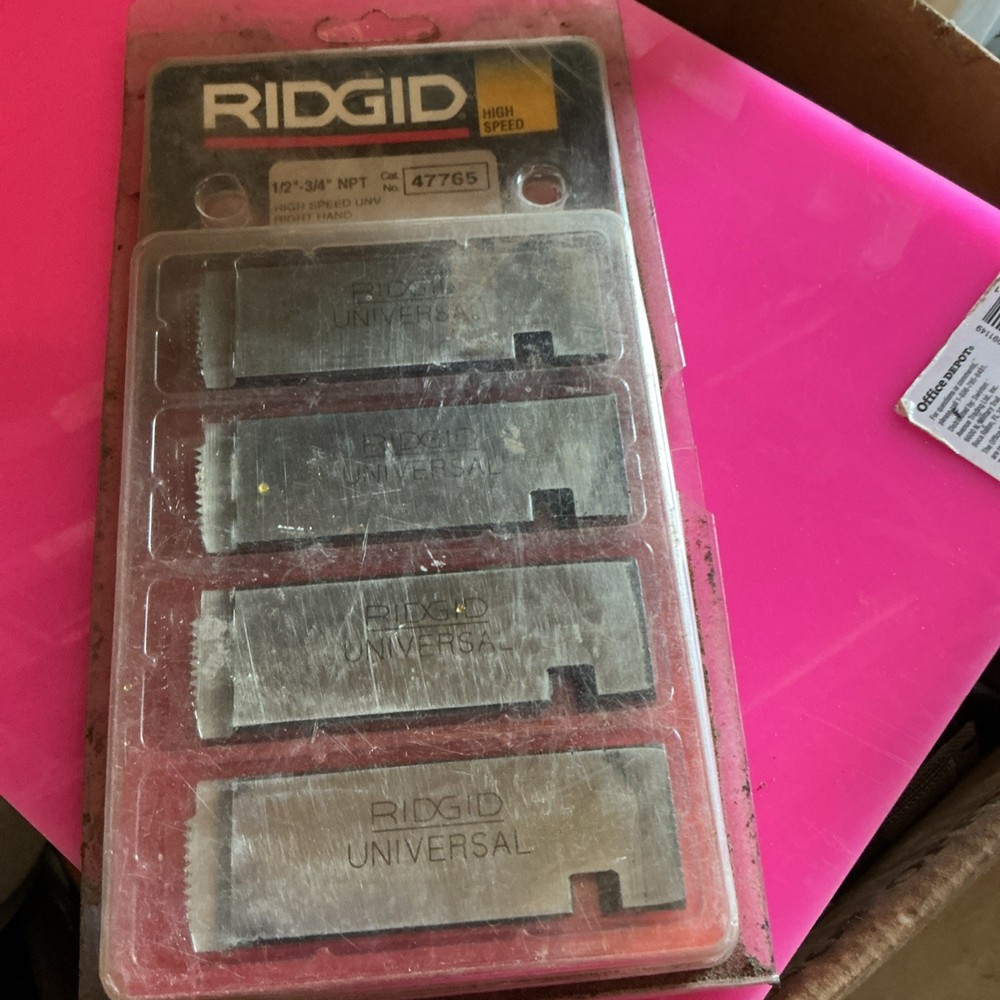 RIDGID 47765 Threading Machine Dies, Right-Handed Alloy NPT Pipe Die 1/2&Prime;-3/4&Prime;