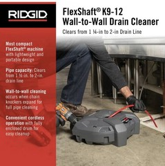 Ridgid FlexShaft K9-12 Wall-to-Wall Drain Cleaning Machine 74978 &ndash; Gray