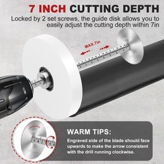 Inside Pipe Cutter for PVC Tool with 7&Prime; Scale 7 inch Hex Shank