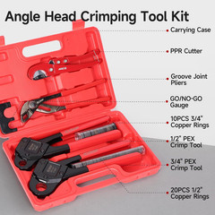 Icrimp Angle Head F1807 PEX Pipe Crimping Tool for Copper Rings &ndash; 1/2&3/4-Inch T