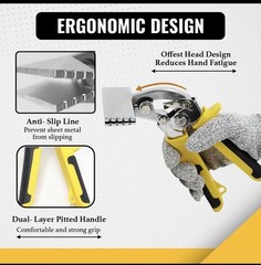 3-Inch Curved Jaw Offset Sheet Metal Bender Tools, Sheet Metal Hand Seamer for B