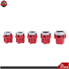 6Pcs NPT Manual Ratchet Pipe Threader Kit 1/4&Prime; to 1-1/4&Prime;,2Pcs Rachet Handle