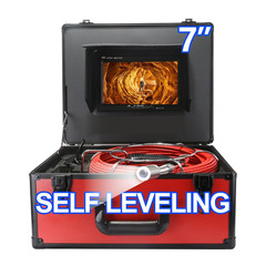 7&Prime; Self-Leveling Sewer Camera 100FT with DVR, 12 Lights & 16GB Card