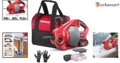 20V Cordless 25Ft Drain Auger with Auto-Feed & LED Light