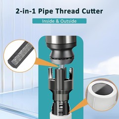 2Pcs Integrated Internal & External Pipe Threading Tool &ndash; 1/2&Prime; & 3/4&Prime;, Upgraded