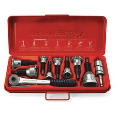 Rothenberger Tee Extractor Set,1/2 to 1-1/8 In,8 Pc 22124 Rothenberger 22124