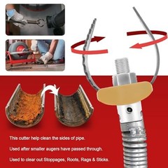 2&Prime; Heavy Duty C-Cutter Drain Cleaning Auger for Sectional Cables K-40 K-45 K-50