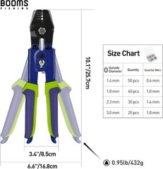 10 Inch CP1 Crimping Pliers for Fishing, High Carbon Steel Tool with Ergonomic H