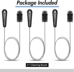 3 Pcs Condensate Trap Flexible Drain Brush, 48 Inch AC Drain Line Cleaning Brush