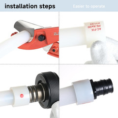 PEX-A Expander Tool Kit with 3 Self-Rotary Matte Nickel Plated Expansion Heads (
