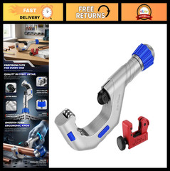 Heavy Duty Copper Pipe Cutter Set &ndash; 1/4&Prime; to 2 3/4&Prime; & Mini Tube Cutter for Plumbi