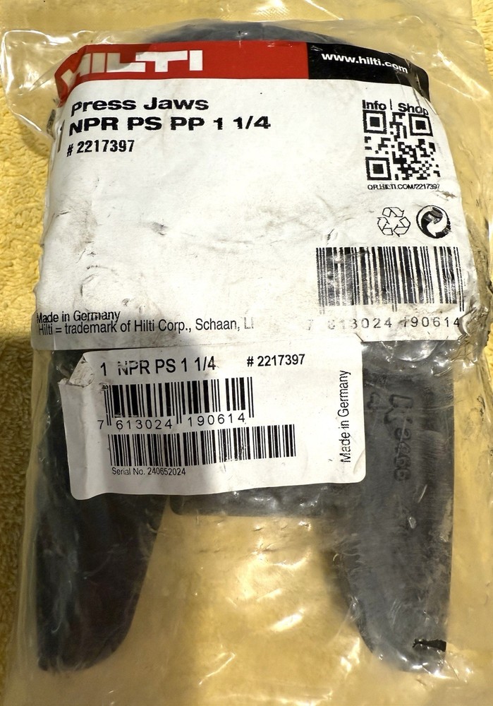 Hilti Pipe Press Jaw 1-1/4&Prime; Dia NPR PS PP 2217397
