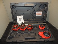 RIGID 12R T2 Exposed Ratchet Pipe Threader Set w/ Case 2&Prime; 1 1/2&Prime; 1 1/4&Prime; 3/4&Prime;