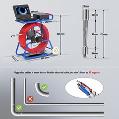 9mm in Thickness 50M cable Sewer Pipe Inspection Camera with 512hz Transmitter