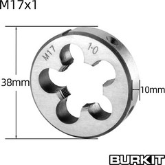M17 X 1 Tap and Die Set M17 x 1.0 Machine Thread Tap and Round Die Right Hand