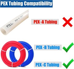 12 Pack 1/2&Prime; Press Propress X 1/2&Prime; PEX Adapter Crimp Fittings Brass Coupling Con
