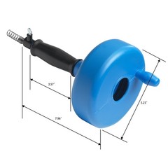 Plumb Craft 1/4 in. x 15 ft. Handheld Drain Snake Auger with Cable,Manual Crank