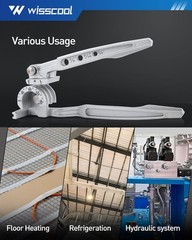 3-in-1 Tube Bender Tubing Brake line Bender for Soft Copper, Aluminum, Metal