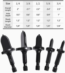 Complete 5pc HVAC Swaging Drill Bits for Perfect Flares &ndash; All Sizes Included