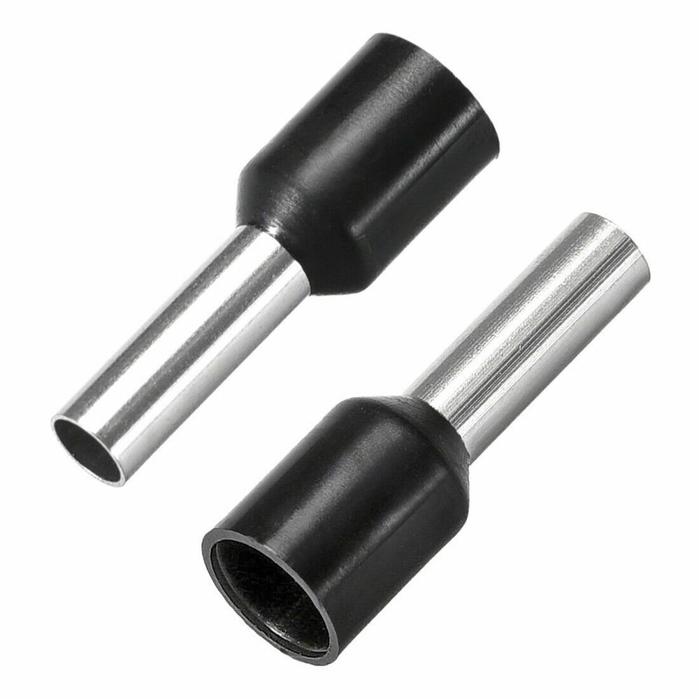 VE4009 Cord Pin End Wire Connector Electrical Crimp Terminal AWG12 Black70Pcs✦KD