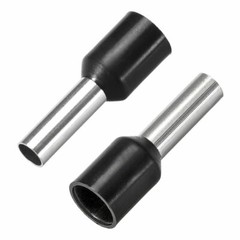VE4009 Cord Pin End Wire Connector Electrical Crimp Terminal AWG12 Black70Pcs✦KD