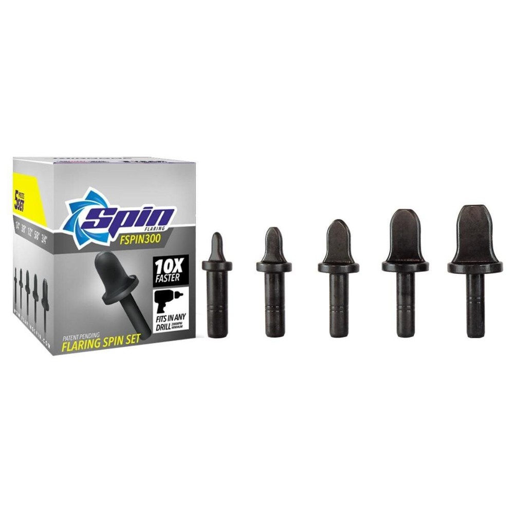 Swaging Spin Set 5 Tools Per Set: 1/4&rdquo;, 3/8&rdquo;, 1/2&rdquo;, 5/8&rdquo;, 3/4&rdquo; S5000