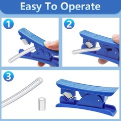 3 Pcs PTFE Tubing Cutter, RO Tube Cutter for 3/8&Prime; OD Nylon PVC PU Plastic Hose