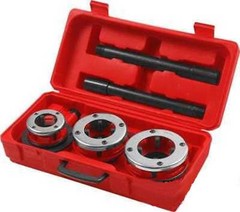 Large Hand Die Ratcheting Pipe Thread Threader Tool Ratchet Threading Kit Set