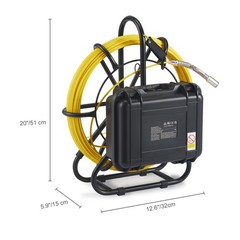 9&Prime; 720p Sewer Camera with 512Hz Locator, 164ft Cable, IP68, 12 LEDs
