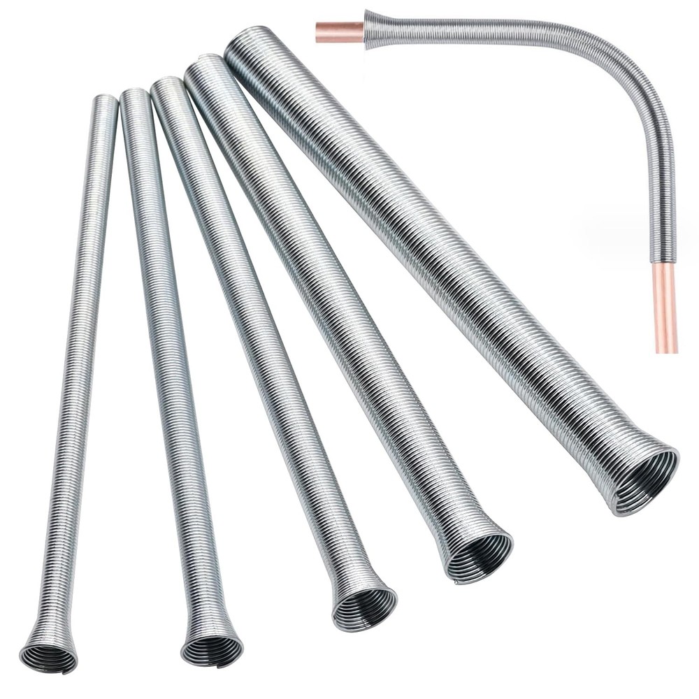 Spring Tube Bender Set 5 Sizes, Copper Aluminum Thin Wall Steel Tubing 13.7 In