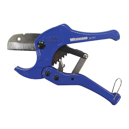 Westward 3Cyn7 Pvc Cutter, 1/8-1 5/8 In, Ergonomic