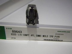 Greenfield 8320 1/4&Prime;-18 P Taper Uncoated 4FL RH Pipe Tap 89643