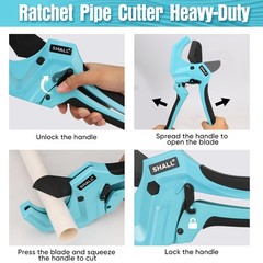 SHALL PVC Pipe Cutter, Cuts up to 2-1/2&rdquo;, Heavy-Duty Aluminum 2-1/2 inch