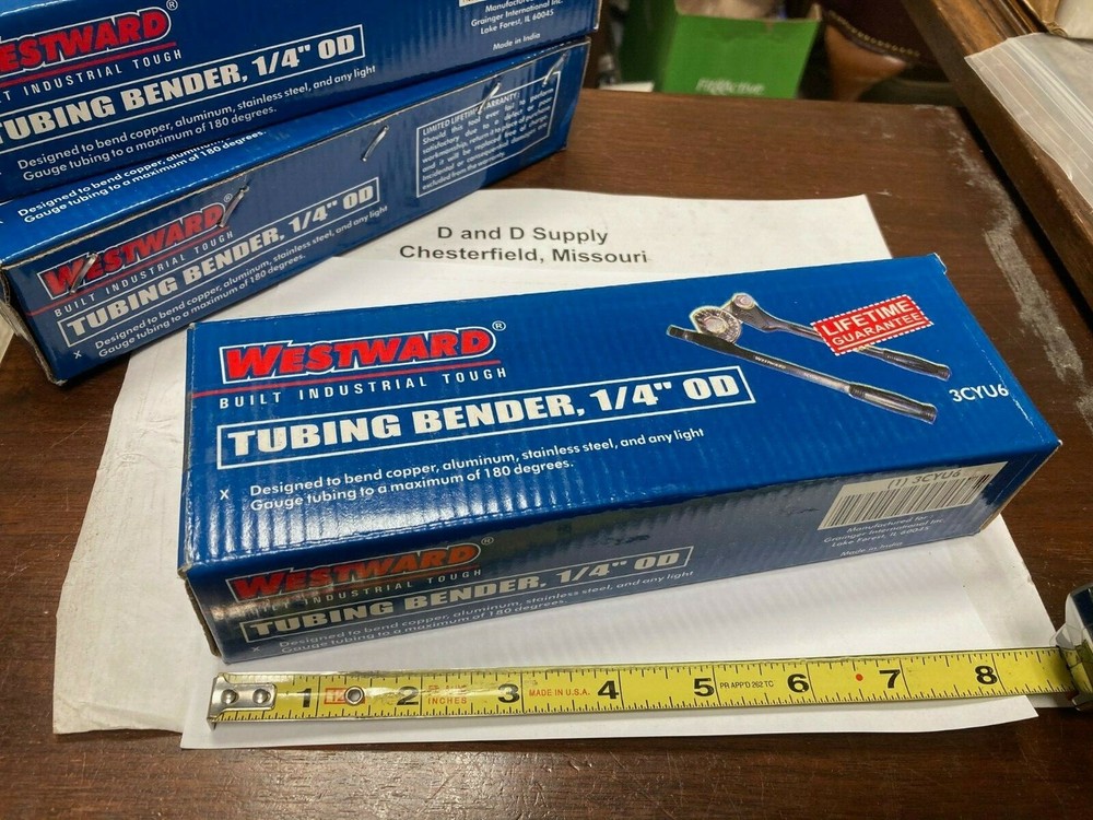 Westward 3CYU6, Lever Type Tubing Bender, 1/4&Prime;, Brand New