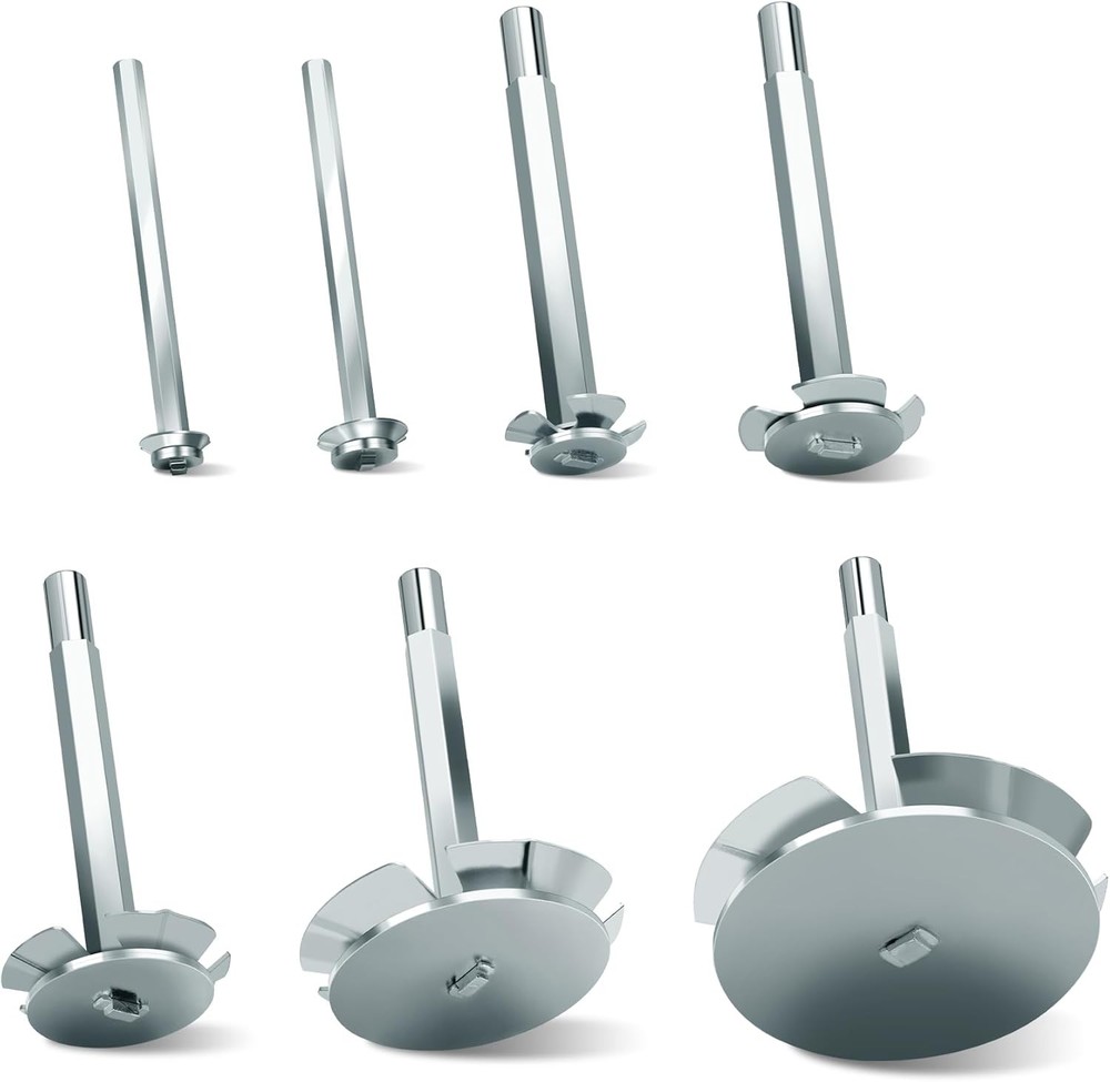 PVC Fitting Saver, 7 Pcs Pipe Reamer Tool for Removing SCH 40 7 Pcs, Silver