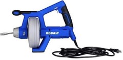 Kobalt KDA100, 1/4-in dia x 25-ft L, Corded Auto Drain Auger for 3/4&Prime;- 2&Prime; Drains