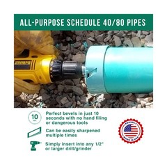 8 inch Bevel Pro PVC Pipe Beveling Tool for SDR 35 or 26 Sewer Pipes Eliminat&hellip;