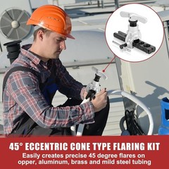 Eccentric Tubing Flaring Tool Kit 7 Dies for 3/16-3/4 Inch with 3 in 1 180 De&hellip;