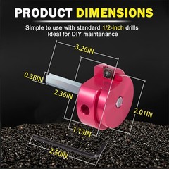 Premium PPR200 PVC Pipe Reamer with 3/8-Inch Hex Shaft-2&Prime; Head Plumbing Tool