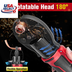 18V Electric Crimping Tool Kit for Copper Pipe with 3 Jaws & Batteries