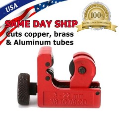 Mini Pipe Tubing Cutter 1/8&Prime; to 5/8&Prime; OD Copper Brass Aluminum Cutting HVAC Plumb