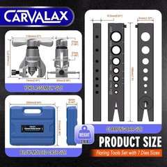 45&deg; Eccentric Flaring Tool Kit for Copper, Brass, and Aluminum Tubing, Single Fl