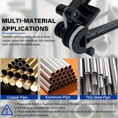 180 Degree Tube Bender 4 In 1 Manual Tubing Pipe Bender 3/16&Prime; 1/4&Prime; 5/16&Prime; 3/8&Prime; Fo