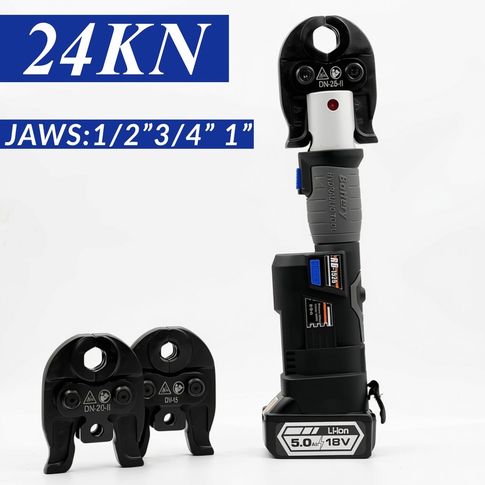 18V Cordless Hydraulic Pressing Tool 24KN Brushless Motor for Propress Pipe