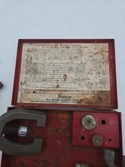 Snap-on TF-5 Metric Double Flaring Tool Kit Red Case Missing Pieces