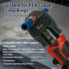 ASTM F1807 18V Electric Pipe Crimping Tool for 1/2&Prime; 3/4&Prime; 1&Prime;PEX Pipe Copper Rings
