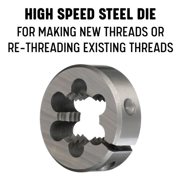 1/2&Prime;-13 X 1-1/2&Prime; OD HIGH SPEED ROUND ADJUSTABLE SPLIT DIE